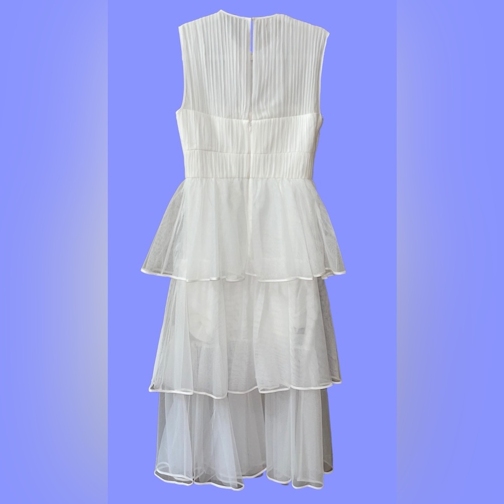 🆕#249 NWT~JONATHAN SIMKHAI Benton Tulle Plisse Midi Dress, Size 4 - Picture 9 of 16